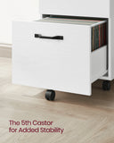VASAGLE 2-Drawer File Cabinet, Filing Cabinet for Home Office, Small Rolling File Cabinet