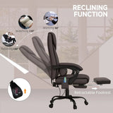 Office Chair with 6 Vibration Points, PU Leather Reclining Computer Chair