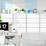 36 Wide Metal Lateral File Cabinet with Lock, White, for Home or Office