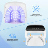 UV Nail Lamp, Professional Cordless UV LED Lamp For Nails 66Pcs Lamp Beads Automatic