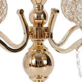 Candle Holders, 5-Arm Creative Iron Candelabra 55cm Gold for Dining Room