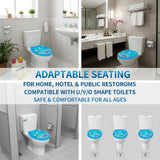 Resin Toilet Seat Marine Style, 360° Rotatable Toilet Cover with 220lbs Capacity,