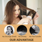 3-in-1 Hot Air Brush with Negative Ion Blow and Comb, Straight and Curl in One