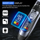 Men's Hair Clippers & Beard Trimmer Grooming Kit, 14-in-1 Cordless Rechargeable Haircut Set with LED Display