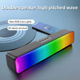 RGB Wireless Speaker Bluetooth-Compatible Desktop Speaker USB Powered Computer Speaker