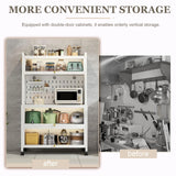 Kitchen Pantry Cabinet Kitchen Hutch with Microwave Stand Station Multi-Purpose