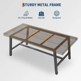 Rustic 63 Metal Frame Dining Table for 4-6, Seats Regular Counter or Dinner