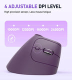 BT5.0 Wireless Vertical Mouse With Function Adjustment Knob 8 Buttons