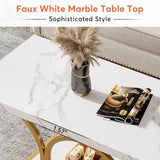 Tribesigns Rectangle Coffee Table, 47.24-inch Modern Coffee Tables for Living Room
