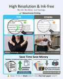 Portable Printers Wireless for Travel, MT610Pro Bluetooth Inkless Thermal Printer Support 8.5" X 11" US Letter