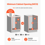 SucceBuy Pullout Trash Can for Kitchen Cabinets w/Heavy Duty Metal Soft Close Sliding System