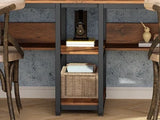 Tribesigns Two Person Desk with Bookshelf, 78.7 Computer Office Double Desk