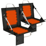 2PCS Heated Stadium Seat for Bleachers with Back and Cushion 3 Gear Heating