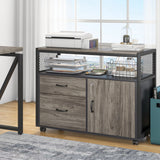 Tribesigns Modern File Cabinet with Drawers for Letter-sized File and Door, Lockable