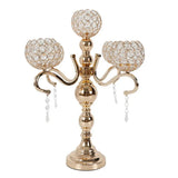 Candle Holders, 5-Arm Creative Iron Candelabra 55cm Gold for Dining Room