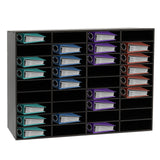36 Compartment Literature Organizer, Rounded Corners Storage Cabinet,for Files