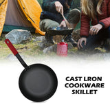 HANSMART 12In Pre-Seasoned Lightweight Cast Iron Skillet with Removable Silicone