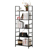 JHK 5 Tier Bookcase Bookshelf Modern Book Case For Books Corner Storage Organizer for Bedroom Home