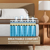 BedStory 14 Inch Firm Hybrid Mattress with Orthopedic Spinal Support