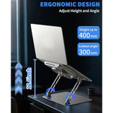 Laptop Cooling Pad with Upgrade Low-Noise Fan and 3.0 USB Hubs Ventilated Laptop Cooler