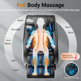 Zero Gravity Full Body Massage Chair with 8 Rollers Air Compression