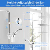 10 inch Filtered Shower Head7 Settings High Pressure Dual Shower Heads with Handheld Spray Combo