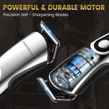 PRITECH Beard Trimmer for Men 3 in 1 Hair Clippers for Men Kit Nose Ear Micro Electric Shaver Mens Grooming Set Cordless with L