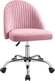 Furniwell Office Chair Armless Cute Desk Chair Modern Adjustable Swivel Vanity Task Computer Chair Home