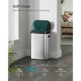 Motion Sensor Trash Can,13-Gallon Automatic Garbage Can With Soft Close Lid