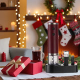 Electric Wine Opener, Automatic Electric Wine Bottle Corkscrew Opener with Foil Cutter, Rechargeable