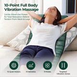 Full Body Massage Mat with Heat, 10 Vibrating Motors and 9 Speed Settings
