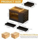 Glass Tabletop, Lights & Jewelry Organizer for Bedroom Dressing Room