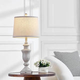 27.5" Set of 2 Bedside Lamp w/ 2 USB +AC Outlet Nightstand Lamps for Living