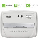 Compact Micro-Cut 12-Sheet Shredder with Pullout Basket, Shreds Paper