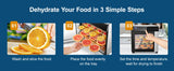 8-Tray Stainless Steel,600W with 4 Presets & Digital Timer for Jerky, Fruit, Herbs
