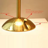 3 Colors LED Crystal Table Lamp Dimmable Bedside Night Light Rechargeable