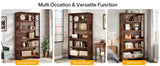 Tribesigns 6-Tier Bookcase, 71 Inches Industrial Bookshelves and Bookcases, Floor Standing 5 Shelf Display Storage Shelves