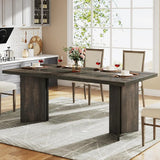Tribesigns 63-inch Dining Table for 4-6, Farmhouse Kitchen Table with Large Tabletop