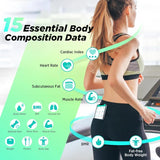 High Accuracy Digital Bathroom Scale for Body Weight Fat Percentage BMI and Heart Rate Monitoring with Large