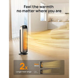 DREO Indoor 25" 11.5ft/s Fast Portable Room Heater w/Remote and Thermostat