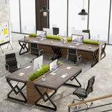 Tribesigns 63" Large Industrial Executive Desk with Extra Thickened Tabletop & Metal Frame