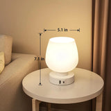 Touch Table Lamp For Nightstand With USB C+A Charging Ports