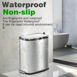 Slim Stainless Steel Step Pedal Trash Can With Odor Control Filter For Bathroom