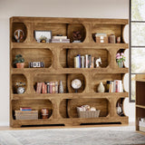 Modern Asymmetrical Bookshelf,Freestanding Display Shelf with Classic Shape