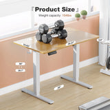 JHK Electric Standing Desk Height Adjustable 40x24 Inch Stand Up Sit Stand Computer Desk