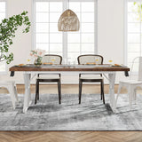 Tribesigns Dining Table for 6 People, 70.8-Inch Rectangular Wood Dining Table