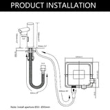 KEMAIDI Touchless Automatic Sensor Bathroom Faucet Brushed Gold Vessel Sink Tap Hands-Free Smart