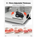 SucceBuy 6.7-10 inch Meat Slicer Electric Deli Slicer Machine with two SUS420 Blades