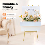 Wedding Easel Stand, 2 Pack Gold Roadway Sign Stand, 50x104cm Foldable Display Easel for Wedding
