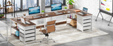 Tribesigns L Shaped Computer Desk with Storage Drawers, 59 inch Corner Desk